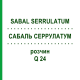 САБАЛЬ СЕРРУЛАТУМ (SABAL SERRULATUM) Q 24 раствор 15 мл - Гомеопатия GUDJONS