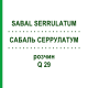 САБАЛЬ СЕРРУЛАТУМ (SABAL SERRULATUM) Q 29 раствор 15 мл - Гомеопатия GUDJONS