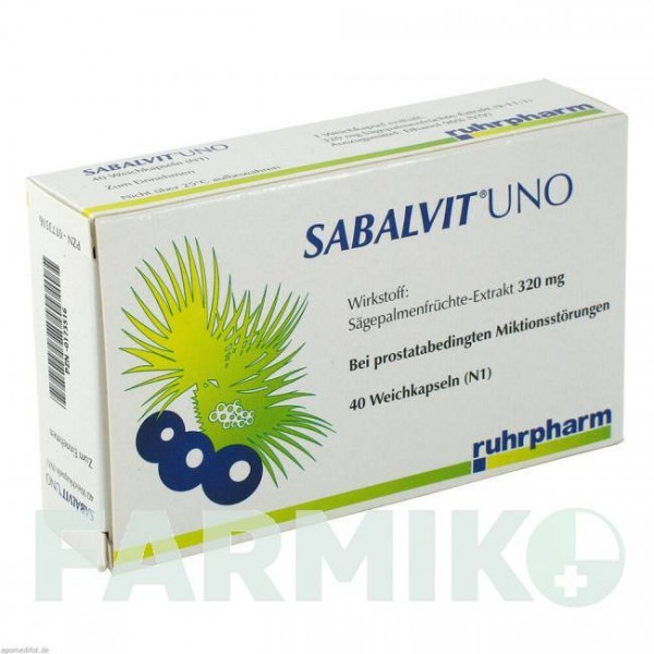 САБАЛВИТ (SABALVIT) капсулы 40 шт - Плоды серенои ползучей RUHRPHARM