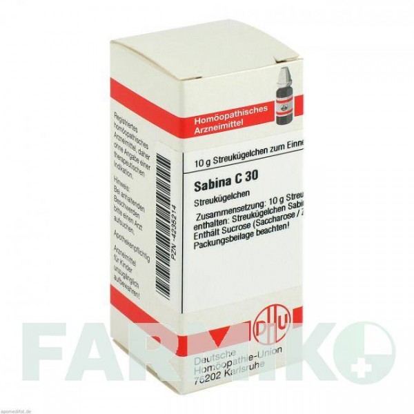 САБИНА (SABINA) C 30 глобули 10 г - Гомеопатия DHU
