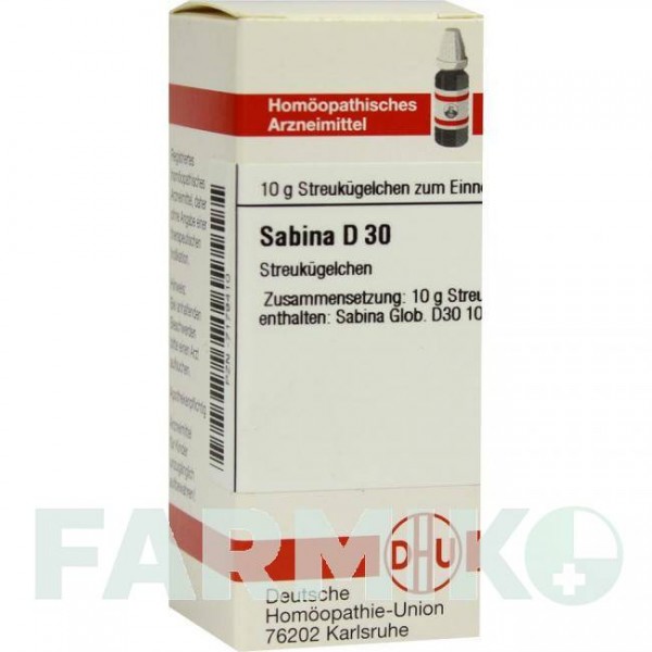САБИНА (SABINA) D 30 глобули 10 г - Гомеопатия DHU