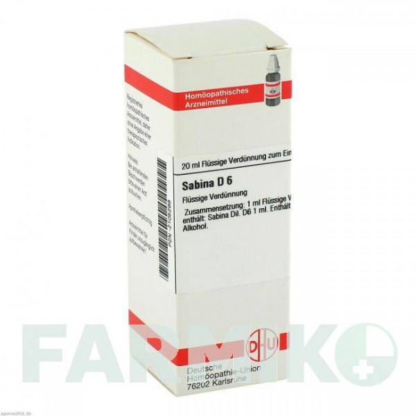 САБИНА (SABINA) D 6 раствор 20 мл - Гомеопатия DHU