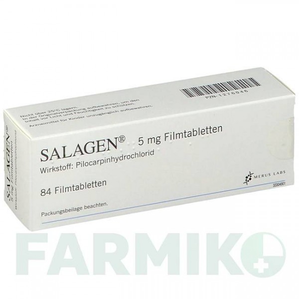 САЛАДЖЕН (SALAGEN) 5 мг таблетки 84 шт - Пилокарпин MERUS LABS