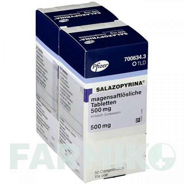 САЛАЗОПИРИН (SALAZOPYRINA) 500 мг таблетки 300 шт - Сульфасалазин EMRA-MED