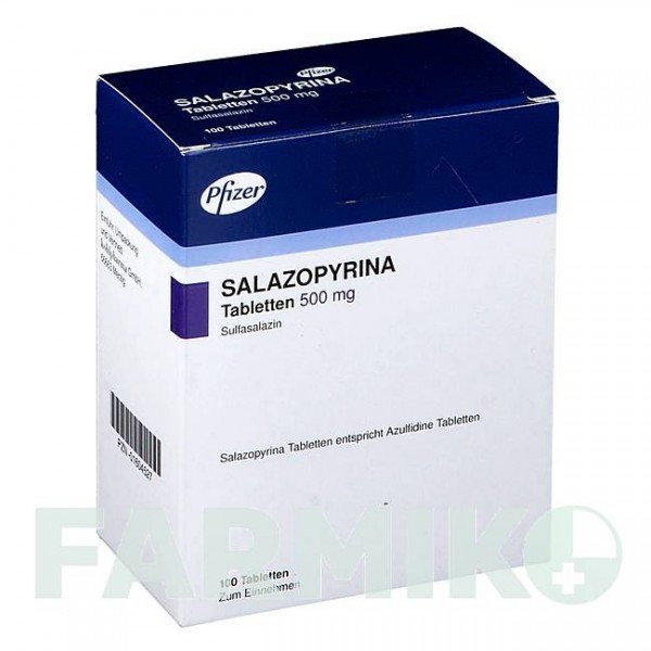 САЛАЗОПИРИН (SALAZOPYRINE) таблетки 100 шт - Сульфасалазин KOHLPHARMA