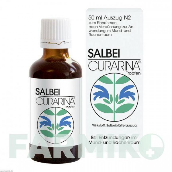 САЛЬБЕ КУРАРІНА (SALBEI CURARINA) краплі 50 мл - Листя шавлії HARRAS PHARMA CURARINA