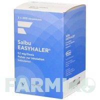 САЛЬБУ ИЗИХЭЛЕР (SALBU EASYHALER) 0,1 мг/доза 2 х 200 доз порошок 2 шт - Сальбутамол ORION