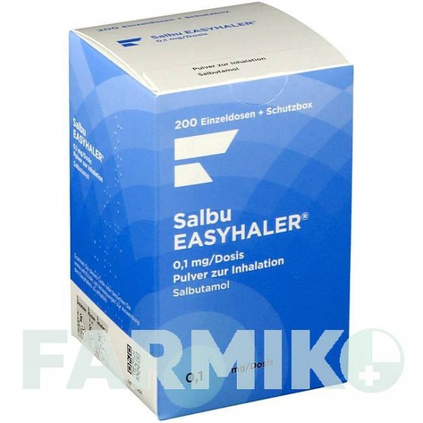 САЛЬБУ ИЗИХЭЛЕР (SALBU EASYHALER) 0,1 мг/доза 200 доз порошок 1 шт - Сальбутамол ORION
