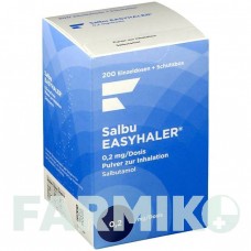 САЛЬБУ ИЗИХЭЛЕР (SALBU EASYHALER) 0,2 мг/доза 200 доз порошок 1 шт - Сальбутамол ORION