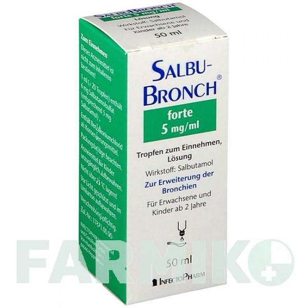САЛЬБУБРОНХ (SALBUBRONCH) 5 мг/мл краплі 50 мл - Сальбутамол INFECTOPHARM
