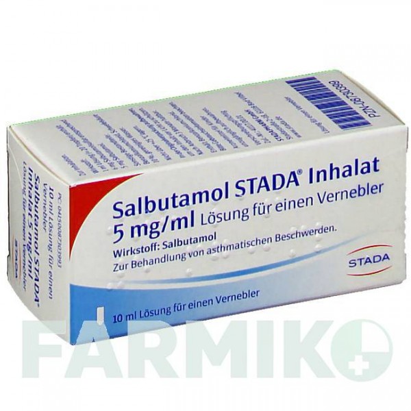 САЛЬБУТАМОЛ (SALBUTAMOL) 5 мг/мл розчин 10 мл - Сальбутамол STADAPHARM