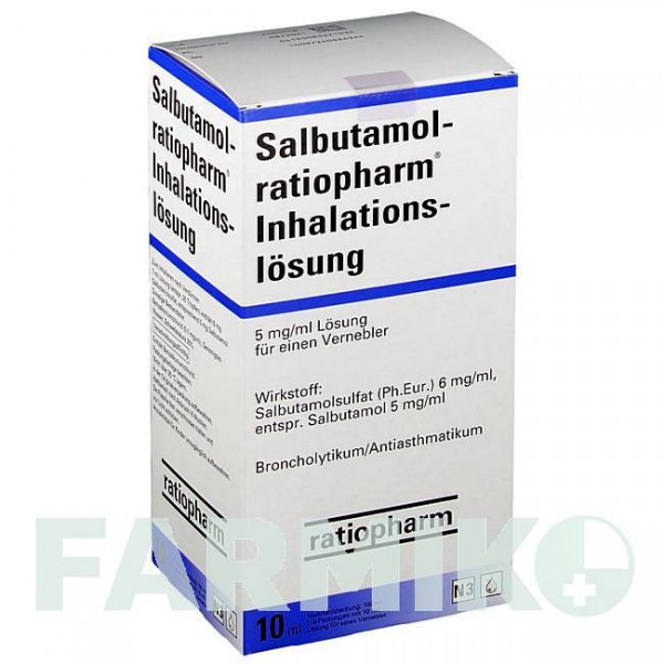 САЛЬБУТАМОЛ (SALBUTAMOL) раствор 10x10 мл - Сальбутамол RATIOPHARM