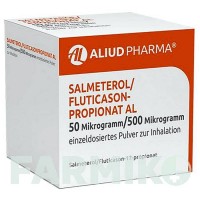 САЛМЕТЕРОЛ (SALMETEROL) 50 мкг/500 мкг 1 х 60 доз порошок 60 шт - Сальметерол, Флутиказон ALIUD PHARMA