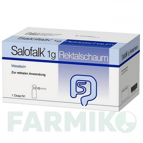 САЛОФАЛЬК (SALOFALK) 1 г 1 х 14 доз піна 80 г - Месалазин DR.FALK PHARMA