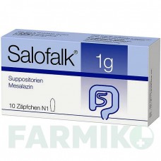 САЛОФАЛЬК (SALOFALK) 1 г супозиторії 90 шт - Месалазин DR.FALK PHARMA