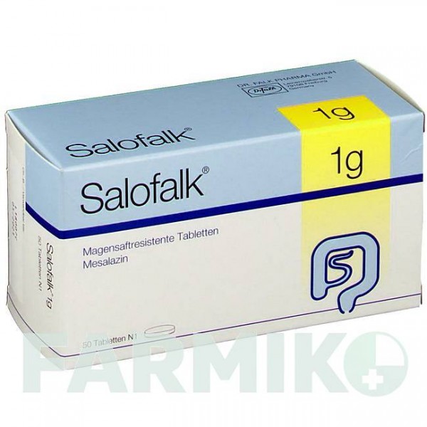 САЛОФАЛЬК (SALOFALK) 1 г таблетки 50 шт - Месалазин DR.FALK PHARMA