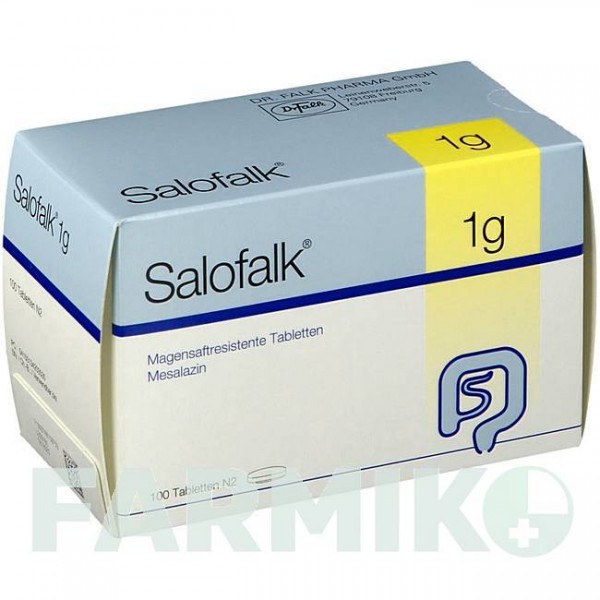 САЛОФАЛЬК (SALOFALK) 1 г таблетки 100 шт - Месалазин DR.FALK PHARMA