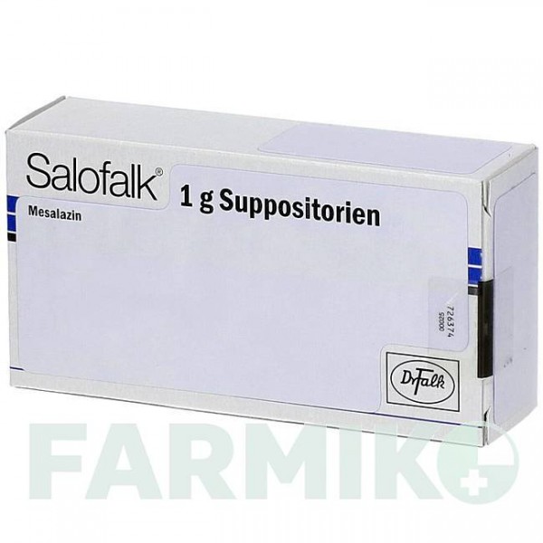 САЛОФАЛЬК (SALOFALK) 1 г супозиторії 10 шт - Месалазин EMRA-MED