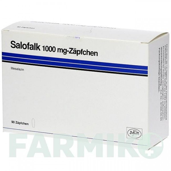 САЛОФАЛЬК (SALOFALK) 1 г супозиторії 10 шт - Месалазин KOHLPHARMA
