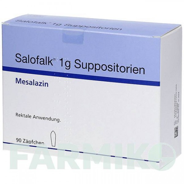 САЛОФАЛЬК (SALOFALK) 1 г супозиторії 30 шт - Месалазин ORIFARM