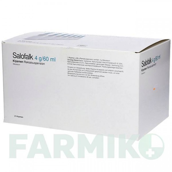 САЛОФАЛЬК (SALOFALK) 4 г/60 мл суспензія 21 шт - Месалазин KOHLPHARMA