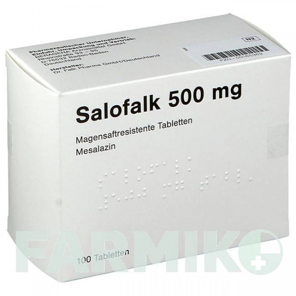 САЛОФАЛЬК (SALOFALK) 500 таблетки 100 шт - Месалазин DOCPHARM