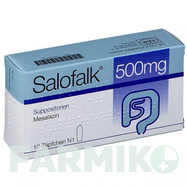 САЛОФАЛЬК (SALOFALK) 500 мг супозиторії 10 шт - Месалазин DR.FALK PHARMA