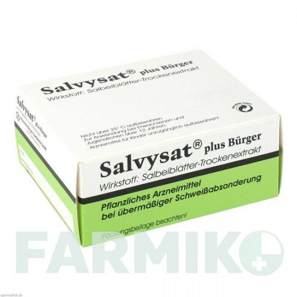 САЛВИСАТ (SALVYSAT) 300 мг таблетки 30 шт - Листья шалфея JOHANNES BURGER YSATFABRIK