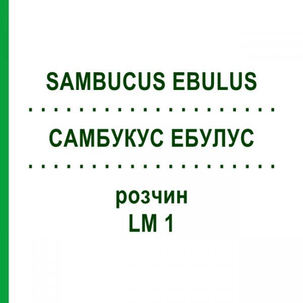 САМБУКУС ЭБУЛУС (SAMBUCUS EBULUS) LM 1 раствор 10 мл - Гомеопатия ARCANA DR.SEWERIN