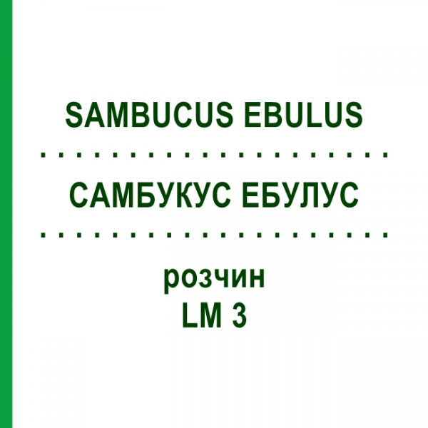 САМБУКУС ЭБУЛУС (SAMBUCUS EBULUS) LM 3 раствор 10 мл - Гомеопатия ARCANA DR.SEWERIN