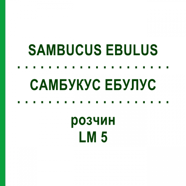 САМБУКУС ЭБУЛУС (SAMBUCUS EBULUS) LM 5 раствор 10 мл - Гомеопатия ARCANA DR.SEWERIN