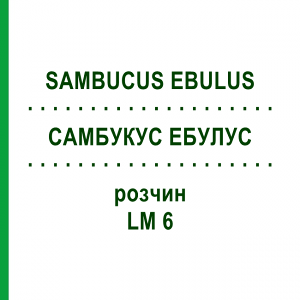 САМБУКУС ЭБУЛУС (SAMBUCUS EBULUS) LM 6 раствор 10 мл - Гомеопатия ARCANA DR.SEWERIN