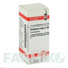 САМБУКУС НИГРА (SAMBUCUS NIGRA) C 30 глобули 10 г - Гомеопатия DHU