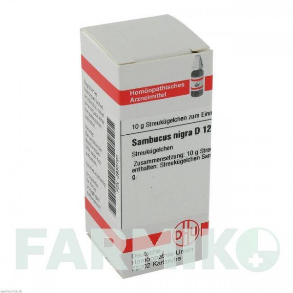 САМБУКУС НІГРА (SAMBUCUS NIGRA) D 12 глобули 10 г - Гомеопатія DHU