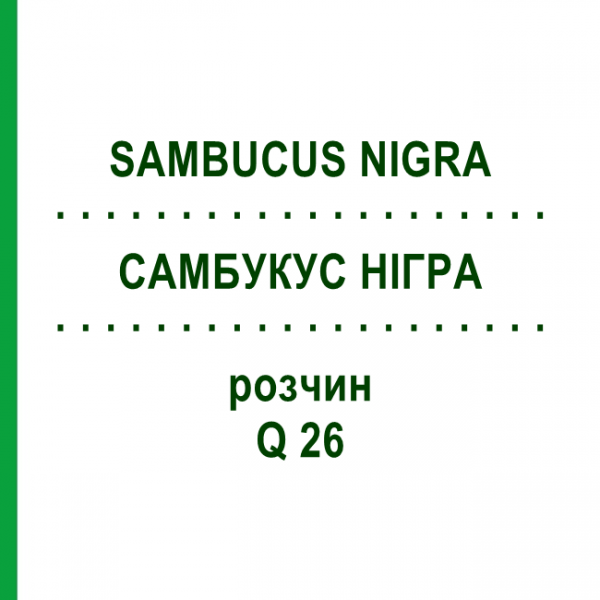 САМБУКУС НИГРА (SAMBUCUS NIGRA) Q 26 раствор 15 мл - Гомеопатия GUDJONS