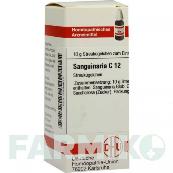 САНГВИНАРИЯ (SANGUINARIA) C 12 глобули 10 г - Гомеопатия DHU