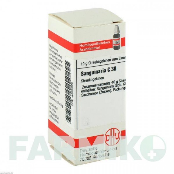 САНГВИНАРИЯ (SANGUINARIA) C 30 глобули 10 г - Гомеопатия DHU
