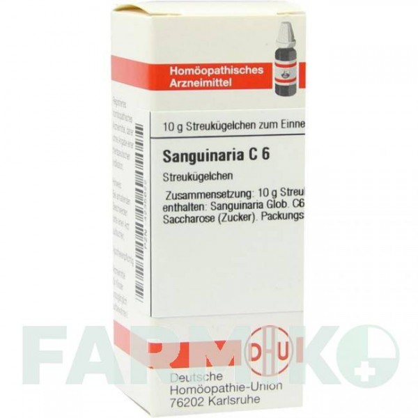 САНГВИНАРИЯ (SANGUINARIA) C 6 глобули 10 г - Гомеопатия DHU