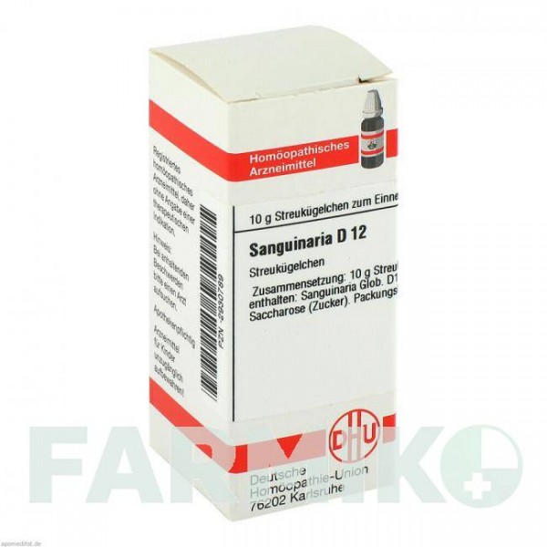 САНГВИНАРИЯ (SANGUINARIA) D 12 глобули 10 г - Гомеопатия DHU