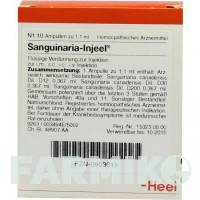 САНГВИНАРИЯ ИНЬЕЛЬ (SANGUINARIA INJEEL) ампулы 10 шт - Гомеопатия BIOLOGISCHE HEILMITTEL HEEL