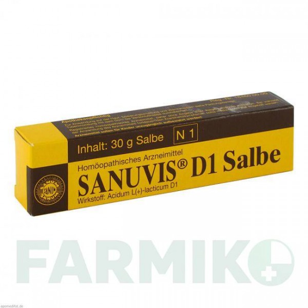 САНУВИС (SANUVIS) D 1 мазь 30 г - Гомеопатия SANUM-KEHLBECK