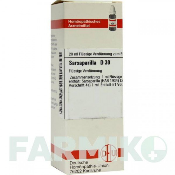 САРСАПАРИЛЛА (SARSAPARILLA) D 30 раствор 20 мл - Гомеопатия DHU