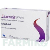 САКСЕНДА (SAXENDA) 6 мг/мл розчин 5x3 мл - Ліраглутид NOVO NORDISK