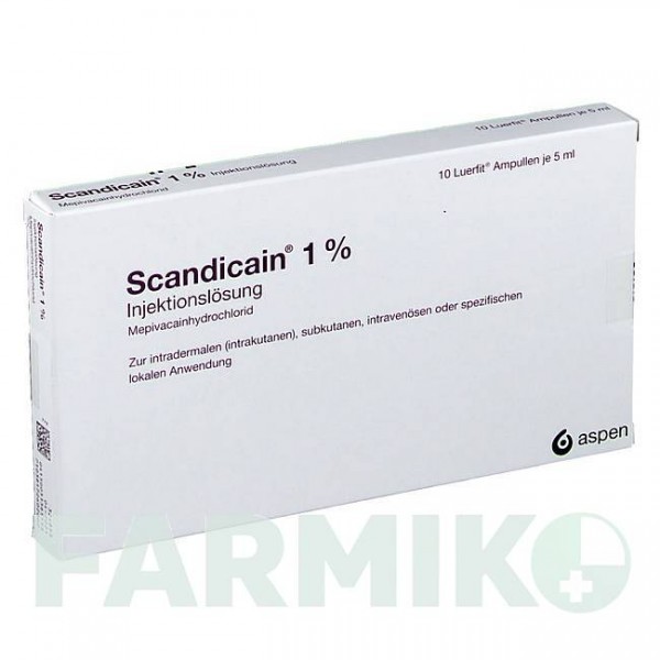СКАНДІКАЇН (SCANDICAIN) 1% розчин 10x5 мл - Мепівакаїн ASPEN