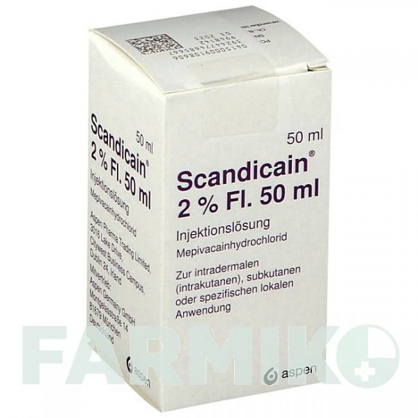 СКАНДИКАИН (SCANDICAIN) 2% раствор 50 мл - Мепивакаин ASPEN