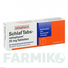 ШЛАФ ТАБС (SCHLAF TABS) 25 мг таблетки 20 шт - Доксиламин RATIOPHARM