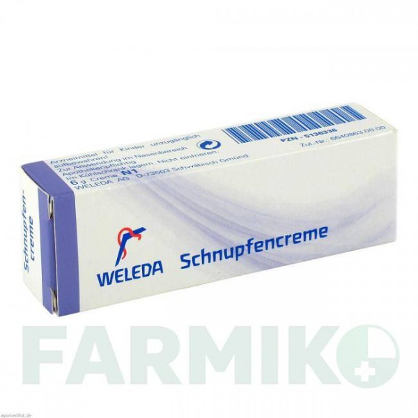ШНУПФЕНКРЕМ (SCHNUPFENCREME) крем 6 г - Гомеопатия WELEDA