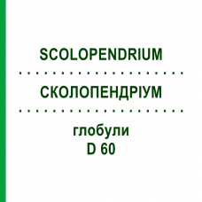 СКОЛОПЕНДРИУМ (SCOLOPENDRIUM) D 60 глобули 10 г - Гомеопатия DHU