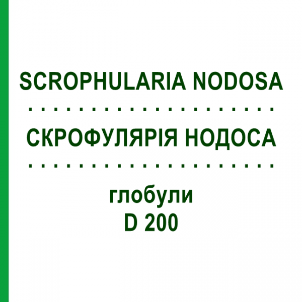 СКРОФУЛЯРІЯ НОДОСА (SCROPHULARIA NODOSA) D 200 глобули 10 г - Гомеопатія DR.RECKEWEG
