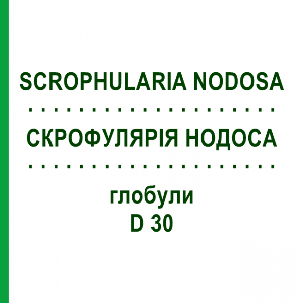 СКРОФУЛЯРІЯ НОДОСА (SCROPHULARIA NODOSA) D 30 глобули 10 г - Гомеопатія DR.RECKEWEG